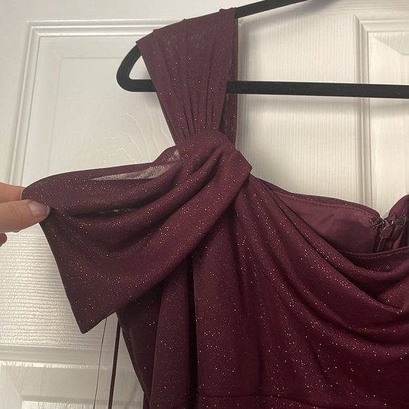 Wine Colored Gown (Sparkly) - Picture 5 of 8